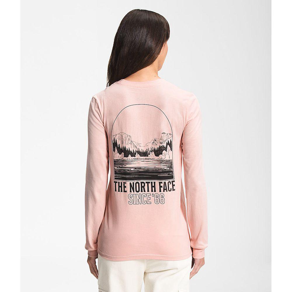The North Face Long Sleeve Mountain Peace Γυναικεια Μπλούζα Με Μακρύ Μανίκι - Ροζ (JYVX27364)